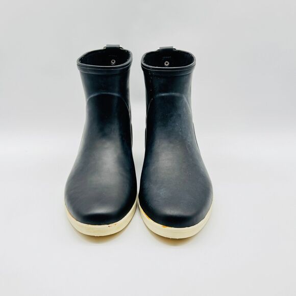 Alice + Whittles Boots Womens 7 Black Rubber Rain Boot Anthropologie Legacy Shoe - Picture 4 of 11